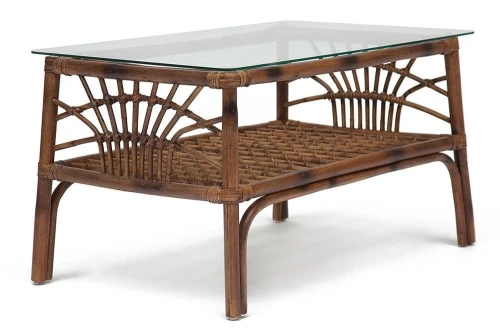 Столик кофейный Secret De Maison Kavanto  натуральный ротанг, 83*53*47 см, коричневый античный / Brown Antique