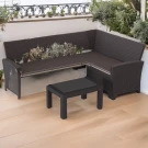 Комплект садовой мебели с угловым диваном Калифорния “California“ 188х136 см 4 места с  подушкам и кофейным столиком