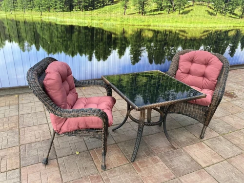 Кофейный комплект из искусственного ротанга 2 кресла Мэдисон + стол Греция