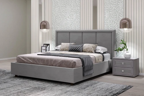 Кровать-8М с подъёмным основанием 1400 серебро