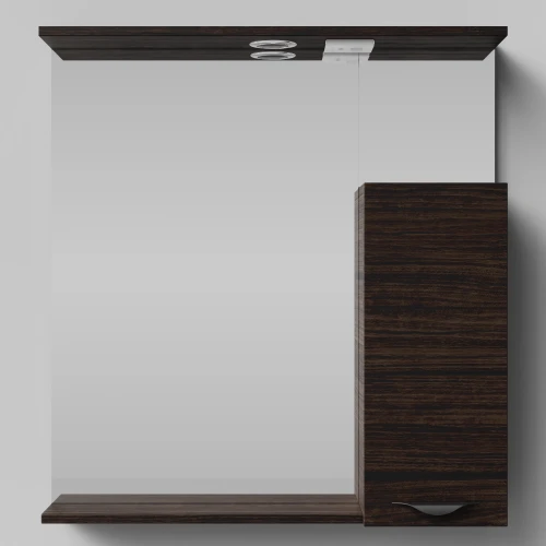 Зеркало Марко 75, ручки Черные, Палисандр ПВХ 43101, правый