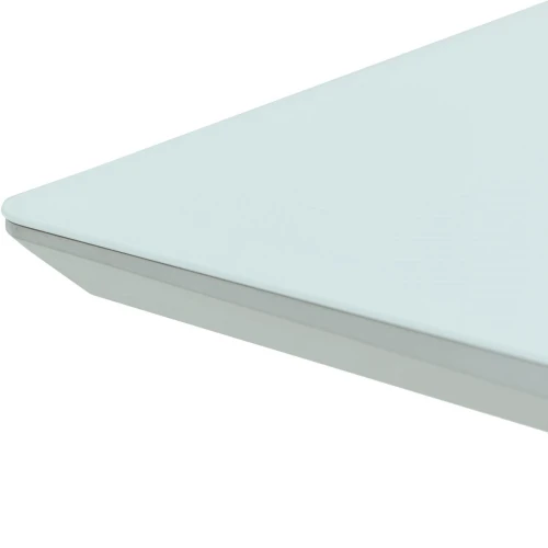 Стол «Торонто» 140x80 стекло белое, древесный