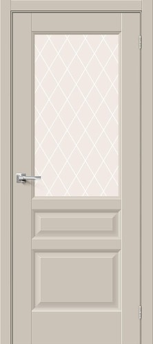 Межкомнатная дверь BRAVO Неоклассик-35 Cream Silk White Сrystal