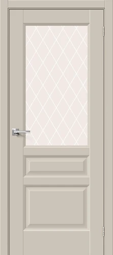 Межкомнатная дверь BRAVO Неоклассик-35 Cream Silk White Сrystal