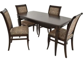 Обеденная группа (Стол Сибарит и 4 стула Сибарит-2), орех темный