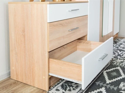 Спальня «Алена» 3 дв. шк, Дуб сонома/белый