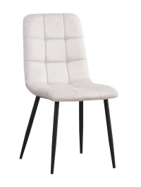 C919/DC809 Стул мягкий, МОККО#h13 велюр, каркас металл черный КРУГЛЫЙ