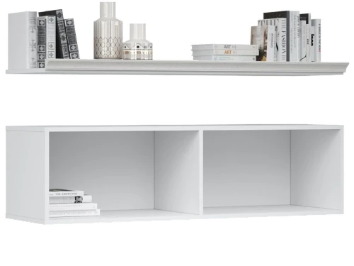 Гостиная «Лацио» со шкафом, Белый/Белое дерево