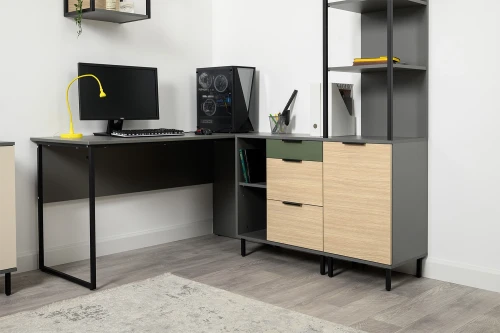 Стеллаж Марвэл 16.426, Темно-серый, Сатин, Плэйн