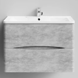 Тумба Адель 80  подвесной, Горный камень ПВХ 57807 Vodok с раковиной в комплекте