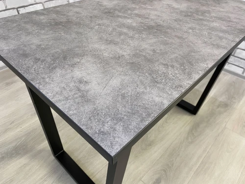 Стол Саен 8, Черный/Бетон