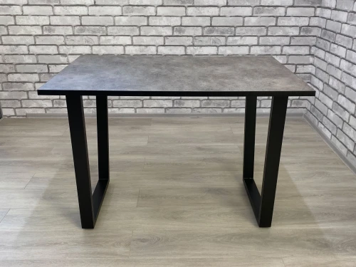 Стол Саен 8, Черный/Бетон