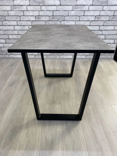 Стол Саен 8, Черный/Бетон
