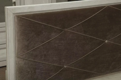 Кровать Сохо 32.26-01 (1400)с под. мех. бетон белый/бетон патина