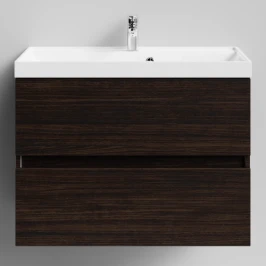 Тумба Бест 80  подвесной, Палисандр ПВХ 43101 Vodok с раковиной в комплекте