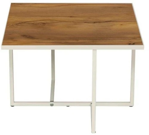 Скарлетт стол журнальный квадратный с рамкой Дуб Таксония/белый