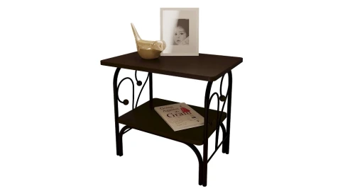 Прикроватная тумба МК-7, ММД 202, Черный/Венге