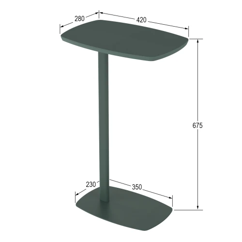 Стол придиванный Дей зеленый/зеленый