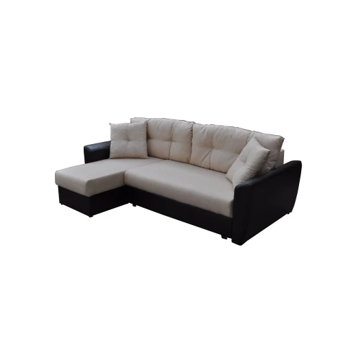 Диван угловой Амстердам рогожка серая 160