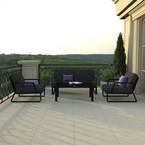 Лаунж зона ESTIVO антрацит - каркас карбон