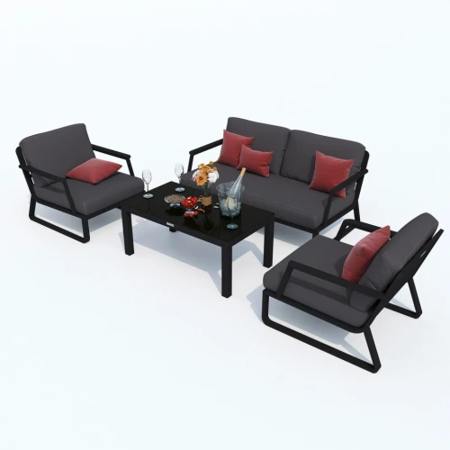 Лаунж зона ESTIVO антрацит - каркас карбон