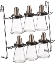 Полка навесная с 6-ью емкостями для специй Хром