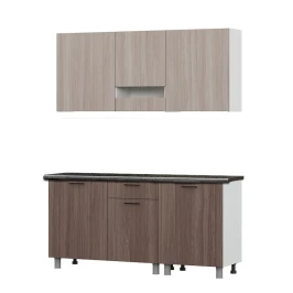 Готовая кухня Розалия (со столешницей 26 мм), Ясень Шимо светлый, Ясень Шимо темный Готовая кухня Розалия (со столешницей 26 мм), Ясень Шимо светлый, Ясень Шимо темный