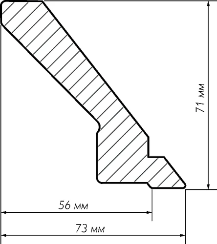 Декоративный карниз Graphite Softwood