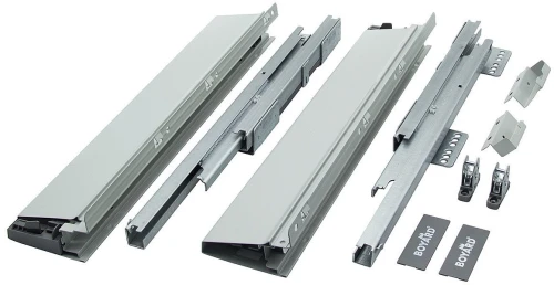 Направляющие с доводчиком универсальные POWER BOX SB Серый