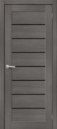 Межкомнатная дверь экошпон mr.wood Браво-22 Grey Melinga Black Shine