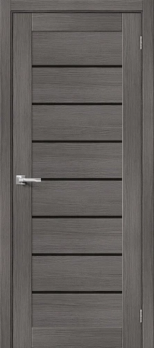 Межкомнатная дверь экошпон mr.wood Браво-22 Grey Melinga Black Shine