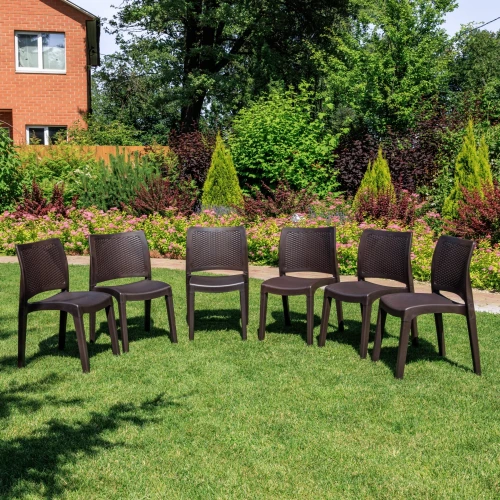 6 стульв JULY коричневые