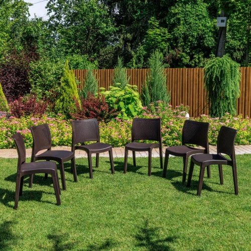 6 стульв JULY коричневые