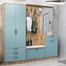 Готовая прихожая Стиль-04 ФГ Флэт Grey-green In 2S/Дуб Вотан