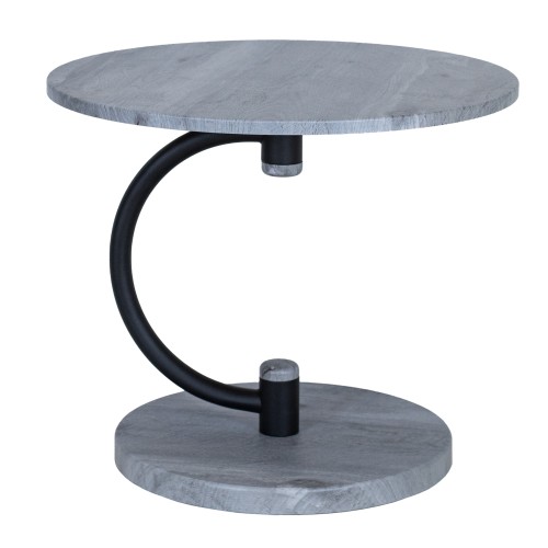 Стол журнальный Дуэт 13 черный/орех гикори грей