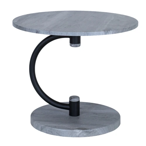 Стол журнальный Дуэт 13 черный/орех гикори грей