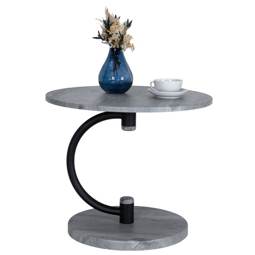 Стол журнальный Дуэт 13 черный/орех гикори грей