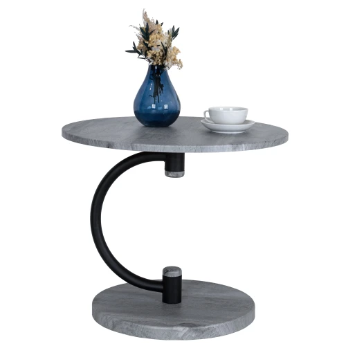 Стол журнальный Дуэт 13 черный/орех гикори грей