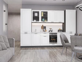 Прямая модульная кухня Ницца Royal-01 Blanco Graphite 2140*3150*600 Прямая модульная кухня Ницца Royal-01 Blanco Graphite 2140*3150*600