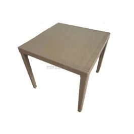 Стол Невада под ротанг с декором  -  Кофе