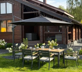 Зонт SKY BLACK квадратный в комплекте с утяжелителями