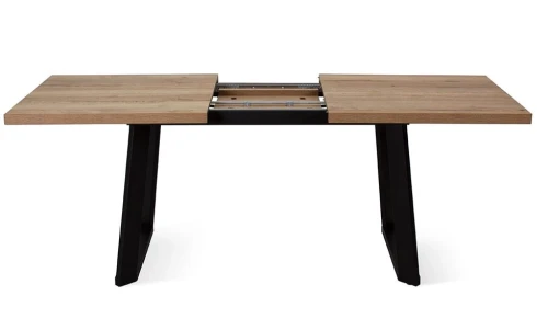 Стол DikLine ZL160 дуб галифакс/ черный/ опоры черные