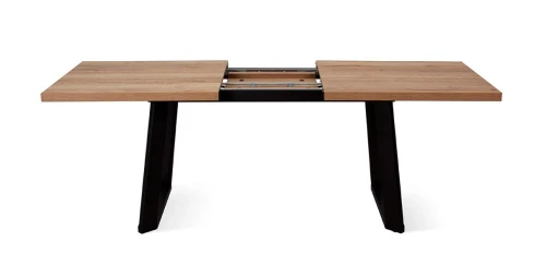 Стол DikLine ZL160 дуб галифакс/ черный/ опоры черные