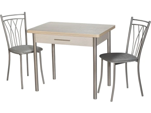 Стол М20 ДП1-02-05 900(1200)*600, ЛДСП:Дуб Самерсет, Н/стола (Металлик)