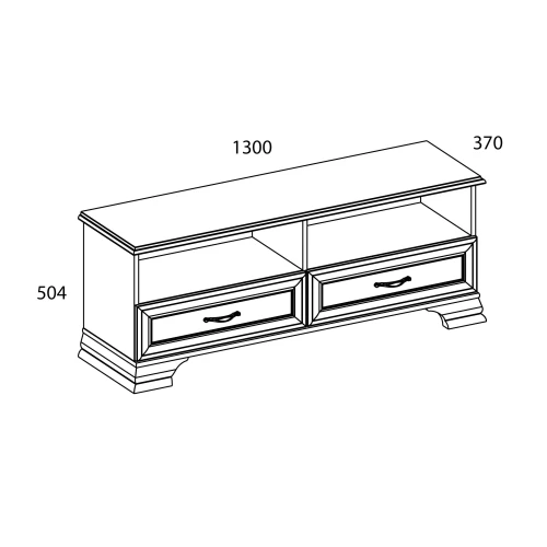 Тумба RTV 2S2N, TIFFANY, цвет вудлайн кремовый
