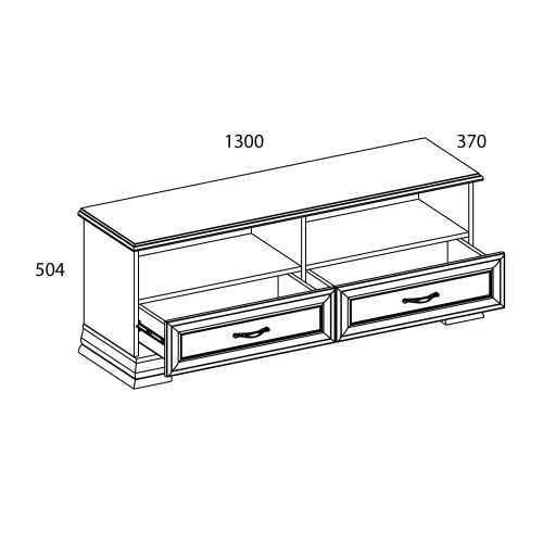 Тумба RTV 2S2N, TIFFANY, цвет вудлайн кремовый