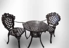 Набор мебели из литого алюминия стол круглый Сорренто + 2 кресла Финляндия Набор мебели из литого алюминия стол круглый Сорренто + 2 кресла Финляндия