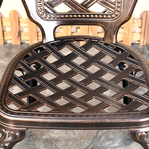 Набор мебели из литого алюминия стол круглый Сорренто + 2 кресла Финляндия