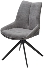 Стул OSKAR 360 град. поворот. KN01-03 Серый/ BZ1046-02 Темно-серый/ Черный, ®DISAUR