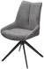 Стул OSKAR 360 град. поворот. KN01-03 Серый/ BZ1046-02 Темно-серый/ Черный, ®DISAUR